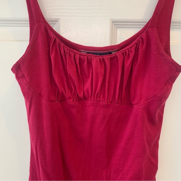 American Eagle Outfitters Pink Ruffle Bust Tank - Picture 2 of 13